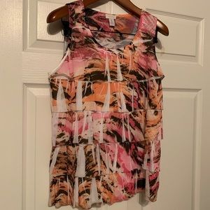 Like New Chico’s Ruffle Shirt 😍sz 2